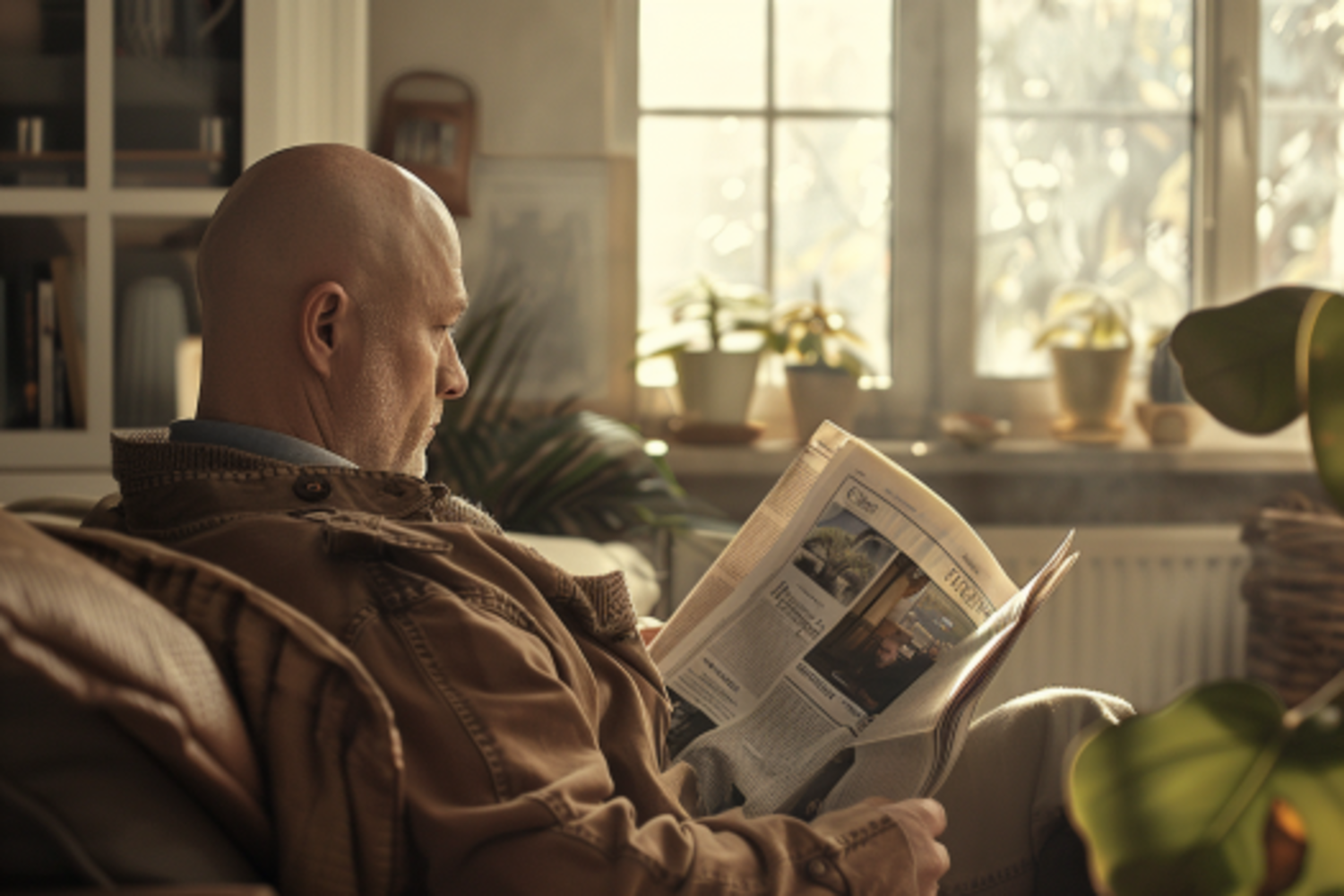 A man reading a newspaper | Source: Midjourney