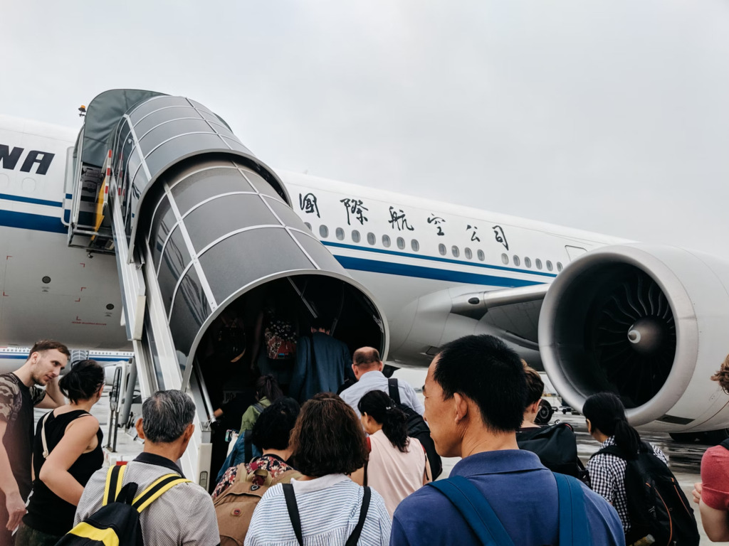 Beyond assessing for potential issues, the greeting serves another important function: identifying passengers who could assist in an emergency.